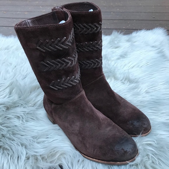 UGG Brown Suede Side Zip Ankle Boots - Picture 4 of 16